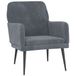VidaXL Fauteuil 62x79x79 cm fluweel donkergrijs