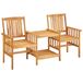 Acacia bois massif chaises de jardin avec table et coussins