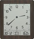 AMS F5893 - Wandklok - Digitaal - Radiogestuurde tijdsaanduiding - LCD - Temperatuur - Snooze - Grijs - Antraciet