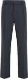 WE Fashion Heren loose fit pantalon met bandplooi Grijsblauw