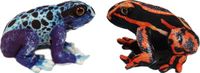 Pia soft toys Knuffeldier Kikkers - Giftige boomkikkers - 2x stuks - rood en blauw - 24cm