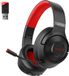 Fuegobird UG-01 - Casque de jeu sans fil 2,4 GHz - RGB - Casque Bluetooth avec microphone - Multiplateforme - Convient pour Nintendo Switch/PS4/PS5/PC - Noir Rouge