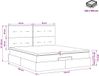 vidaXL Ottomaanse Bed met Matras en LED Lichtgrijs 140 x 190 cm Stof