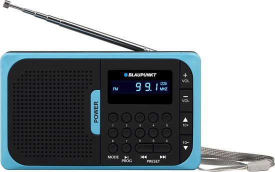 Blaupunkt PR5BL - Analoog Radio - Zwart/Blauw