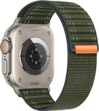 By Qubix Nylon Wave band Groen Geschikt voor Apple Watch 38mm/40mm/41mm/42mm