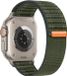 By Qubix Nylon Wave band Groen Geschikt voor Apple Watch 38mm/40mm/41mm/42mm