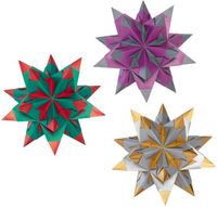 Folia Bascetta-ster vouwbladen, 200 x 200 mm, zilver/goud, 75 g/m2, 32 vel