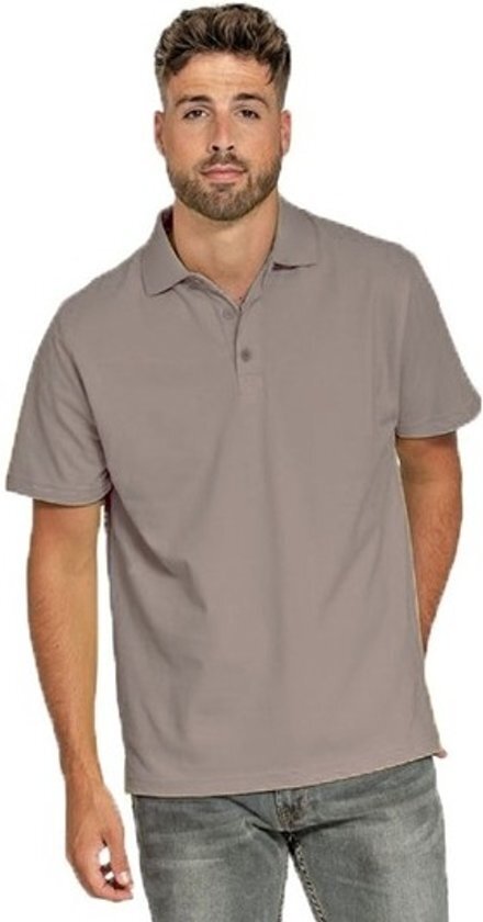 Lemon & Soda Premium poloshirt 100% katoen voor heren 2XL zilvergrijs