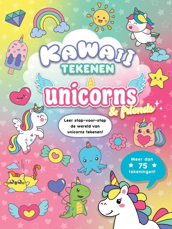 Rebo Publishers Kawaii Tekenen unicorns & friends