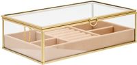 Atmosphera Sieradenkistje Classico - 24 x 14 x 7 cm - Transparant/Beige