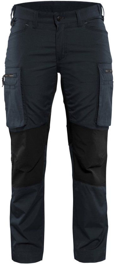 Blåkläder 7159-1845 Dames Service werkbroek Stretch Donker marineblauw/Zwart maat 48