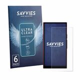 Savvies Screenprotector voor Hiby R8 II - Folie Beschermfolie transparant 6 Stuks