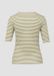 s.Oliver T-shirt vert olive à rayures manches courtes col rond coton 40
