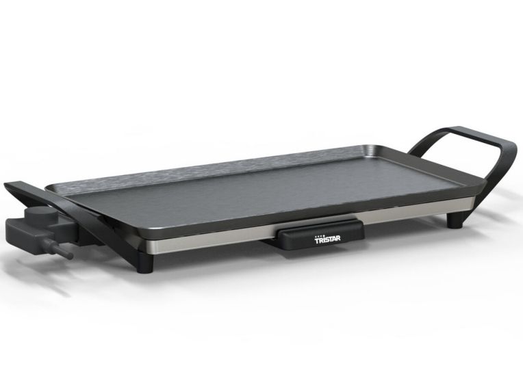 Smartwares Tristar BP-2667 Tafelgrill - 46x26cm - Zwart - Rechthoekig - 2000W - Anti-aanbaklaag