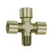 Riegler Kruisstuk, 3 x binnen, 1 x buiten, G/R 3/8, SW 17, messing vernikkeld