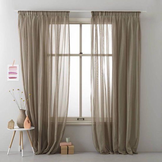 DGM Original Transparant Gordijn Modern - 300 x 295 cm - Polyester - Bruin