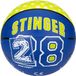 New Port Mini Basketbal Print - Kobalt/Fluorgeel/Wit - 3