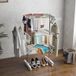 Sèche-linge pliable à 3 niveaux avec roulettes 80-142 x 55 x 152 cm, idéal pour gain de place