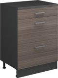 Vicco Keukenkast voor schuine wand R-Line, Edel grijs, 60 cm