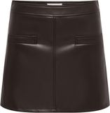 Only Rok Onlneli Hw Faux Leather Skirt Cc Pn 15376859 Chocolate Torte Dames Maat - L