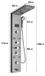 StarTech Icecat LED-douchepaneel badset - Regendouche en watervaluitloop - 4 massagejets - Digitale temperatuurweergave - 3-greeps mengkraan - 304 roestvrij staal - Geborsteld nikkel - Model 8009