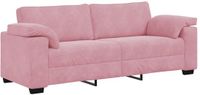 vidaXL 3-zitsbank fluweel roze 220x77x82 cm