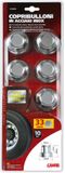 Lampa Amerikaans, roestvrijstalen moerkapjes, platte kop, set van 10 stuks - 33 mm