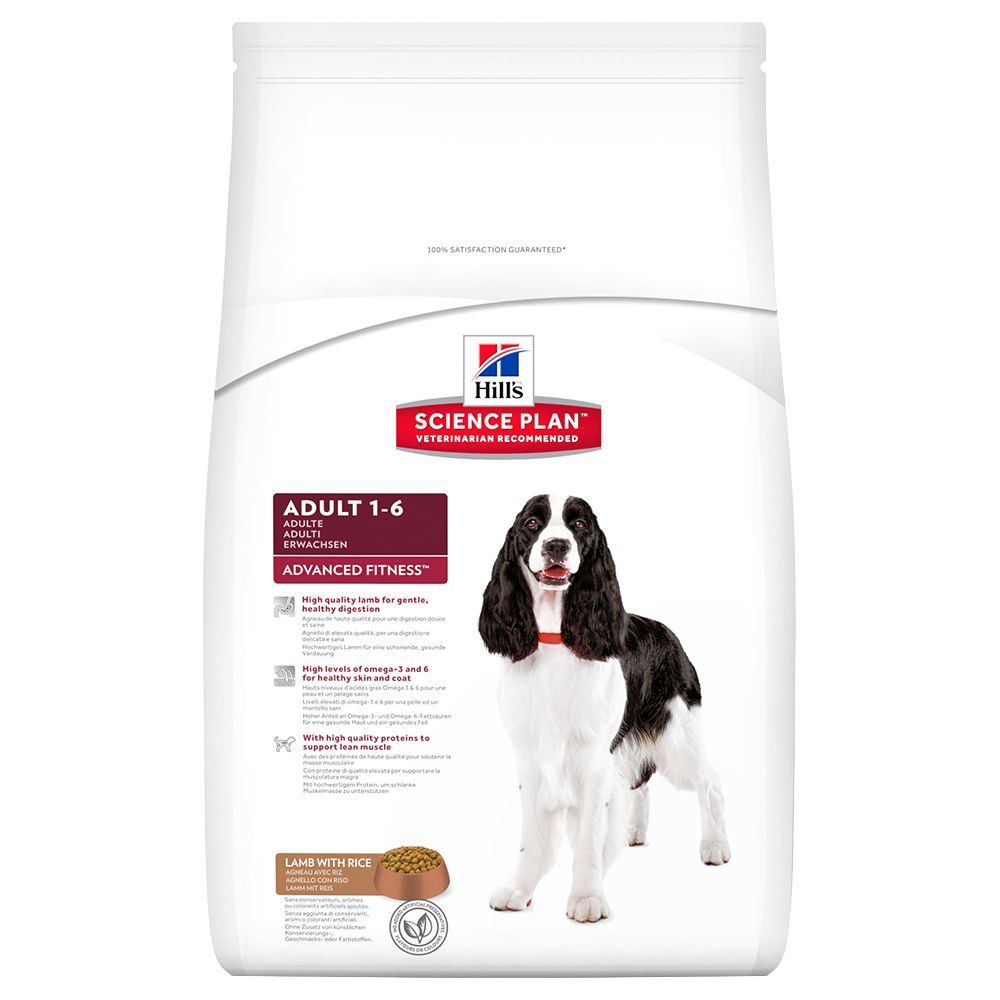 Hill's Science Plan Adult 1-6 Advanced Fitness Medium met Lam & Rijst - 14 kg