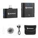 SevenOak Draadloze lavalier microfoon, met ruisonderdrukking/gain/mute, reversspeld microfoon met stereo/mono voor iPhone, iPad, video-opname, interview, vlog, SKM-S1 D (1 zender + 1 ontvanger)