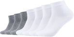 Camano Sneakersokken 7-pack Wit Gestreept Katoen Unisex Maat 39-42