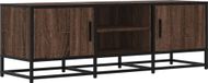 Meuble TV chêne brun 120x35x41 cm bois travaillé métal