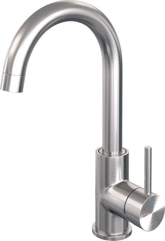 Brauer Brushed Edition wastafelkraan hoog - geborsteld nikkel PVD