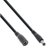 InLine 26905G DC verlengkabel Zwart 5m 5.5 x 2.5 mm