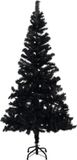 VidaXL Kunstkerstboom met standaard 120 cm pvc zwart