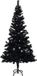 VidaXL Kunstkerstboom met standaard 120 cm pvc zwart