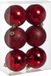 Cosy & Trendy Kerstballen - 6x st - rood - 8 cm - PVC
