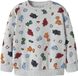 NAME IT Jongens Sweater NMMLEON LS NREG SWEAT BRU BOX - Maat 92 - Lichtgrijs Melange
