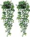Ibenzoa® Set de plantes artificielles décoratives vertes avec pots suspendus