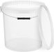 BenBow Seau avec couvercle avec poignée métallique 20L Quantité : 10 pcs, Transparent BSR, Étanche à l'air, Convient pour aliments, BRC, Anti-fuite