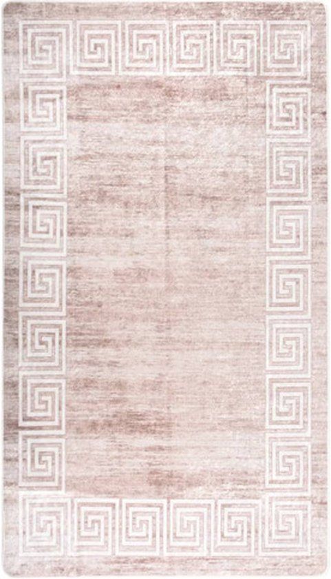 vidaXL Vloerkleed wasbaar 190x300 cm Beige