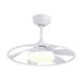 Ventilator Celsius Ventilator DC Celsius 26 W, wit, 6 vleugels en 55 cm diameter. Biedt 2950 lumen, instelbare kleur (3000K-6500K), 6 snelheden, afstandsbediening, geheugenfunctie en timer.