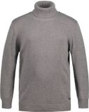 JP 1880 Pull col en tricot Gris chiné Taille 3XL