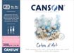Canson Coton D'Art Aquarelpapier, gesatineerde korrel, 300 g/m², 4-zijdig gelijmd, 26 x 36 cm, natuurwit, 20 vellen