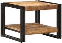 vidaXL Salontafel 50x50x38 cm massief ruw mangohout