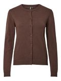 Pcnora Cardigan en tricot à col rond Noos Bc, Hot Fudge, L