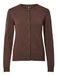 Pcnora Cardigan en tricot à col rond Noos Bc, Hot Fudge, L