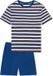 SCHIESSER Shortama Jongens Pyjama Gestreept Turquoise Katoen Maat 176