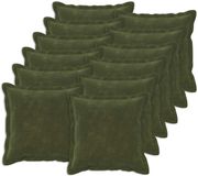 vidaXL - Kussensloop - 12 stuks - HOUTEN - Groen - 45 x 45 cm - Katoensatijn