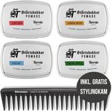 Störtebekker® Premium Pomade Oliebasis Probeerset + Gratis Styling Kam