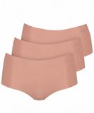 Sloggi 3-pack dames Zero short Invisible - MicroModal - Huidskleur / XS